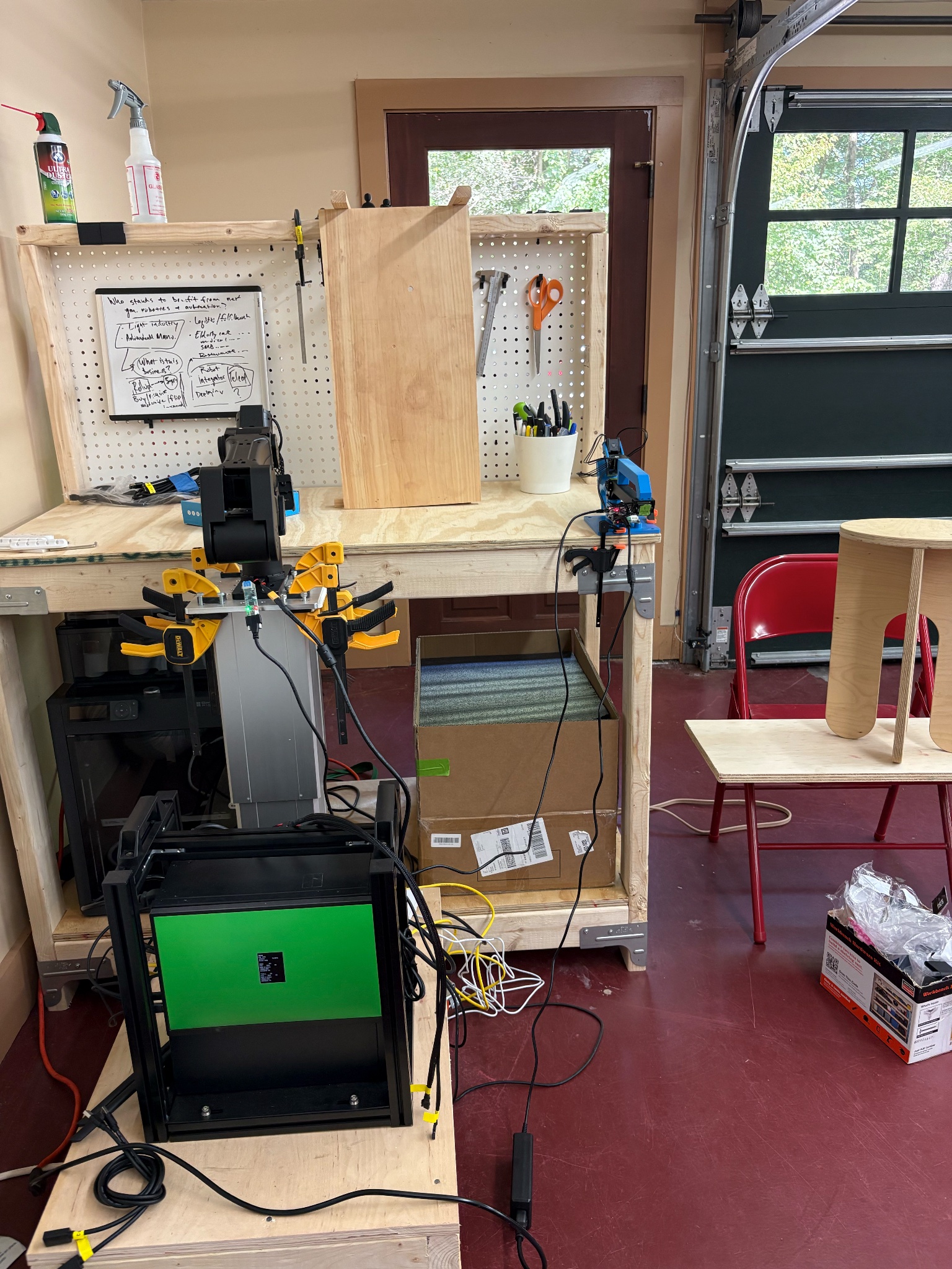 Anvil development box with the YAM and GELLO arm setup